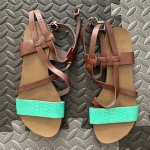 Leather Ankle Strap Sandals